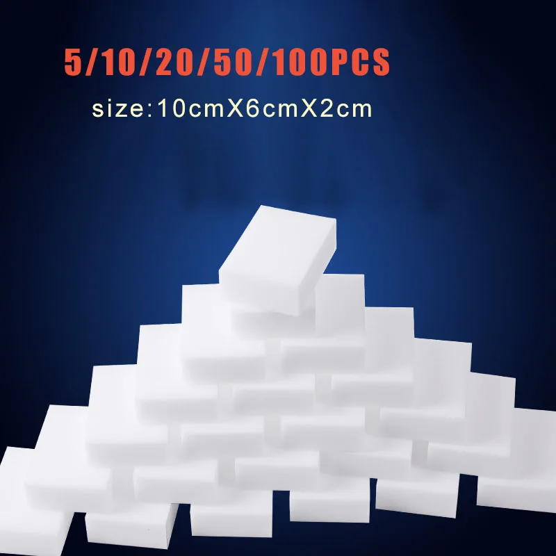 

20Pcs 50Pcs 100Pcs Eraser Melamine Sponge Cleaner Kitchen Cleaning Magic Sponge For Dish Wash Household Bathroom Cleaning Tools