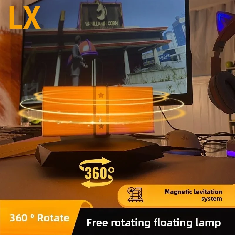 Фото Лампа-копилка GTA5 Maglev Golden Lantern: игровая периферия Grand Theft Auto, аналогичная лампе Grand Theft Auto Floating Money, для подарка, лампа в виде доллара №1