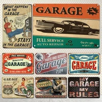 classic garage service metal plaque tin sign vintage man cave garage wall decor metal plate signs retro home decoration