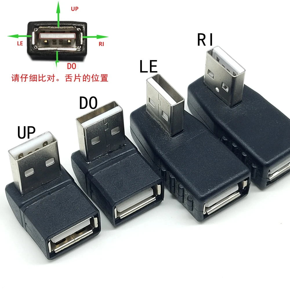 

90 градусов левый правый угол USB2.0 3,0 A разъем к гнезду переходник для ноутбука ПК оптовая продажа: Прямая поставка