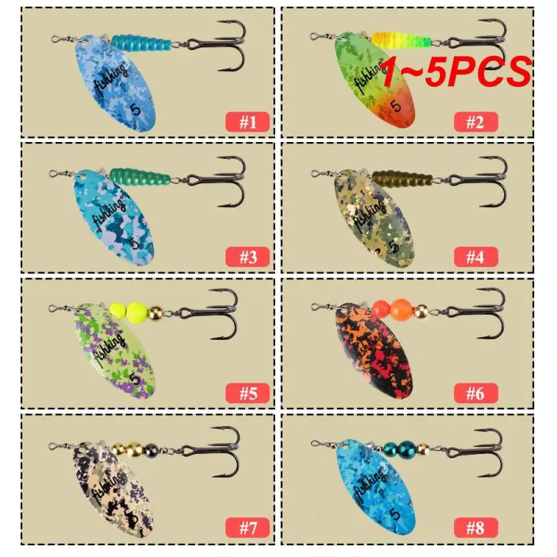 

1~5PCS Luya Bait Camouflage Bionics Bait Rotating Sequins Long Distance Fake Bait Hard Bait Fishing Tackle Accessories