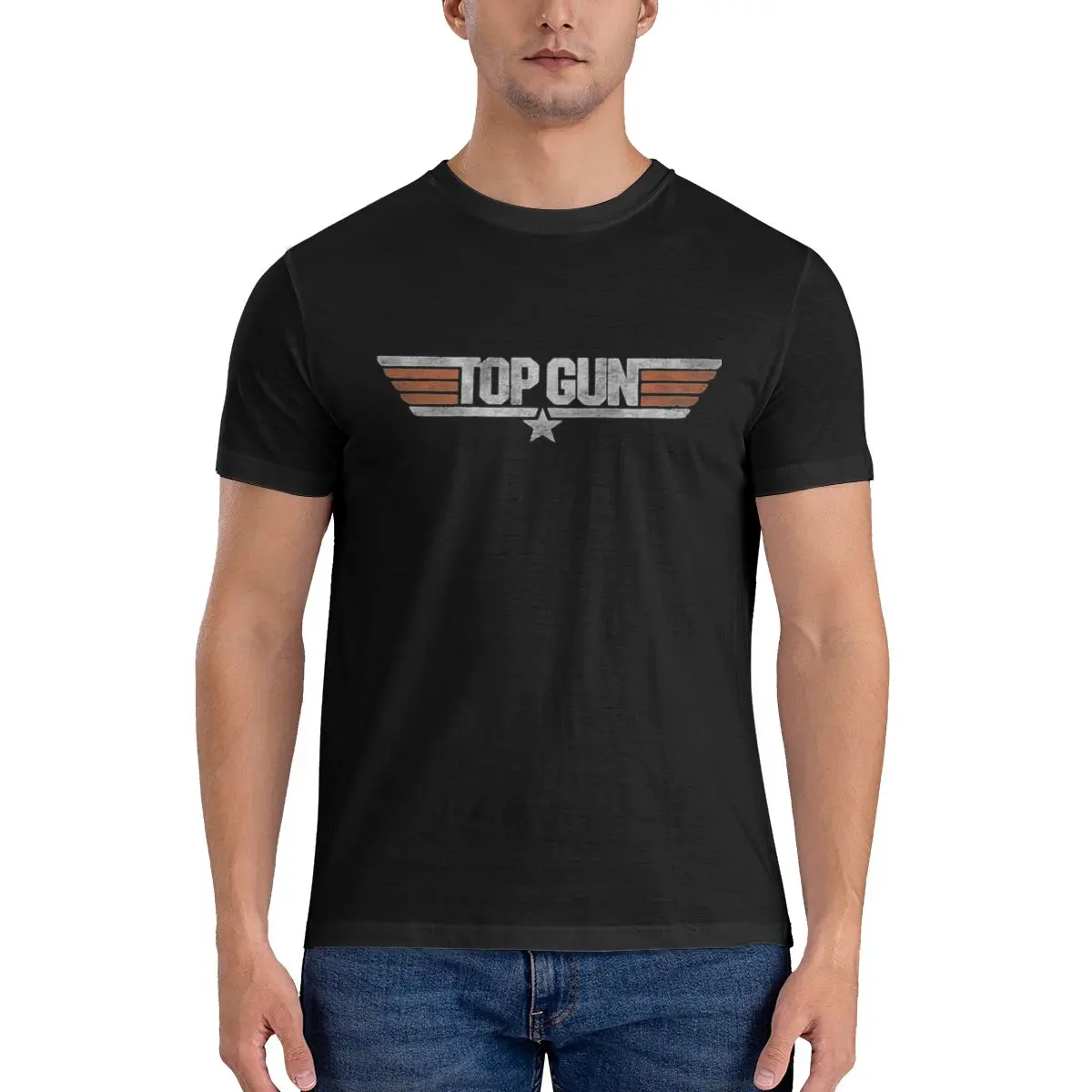 

Top Gun Distressed Logo Tshirt man T Shirt Woman T Shirt