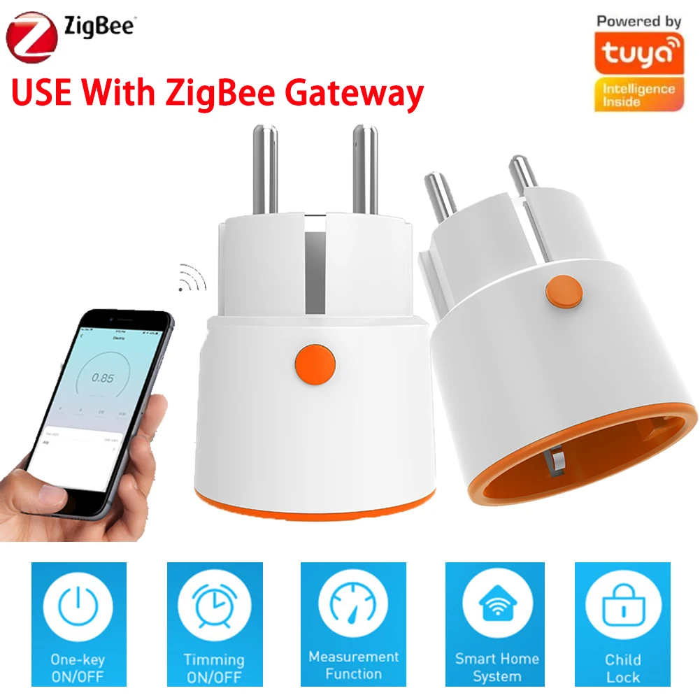 

Смарт-розетка ZigBee 3,0, 16 А, с голосовым управлением