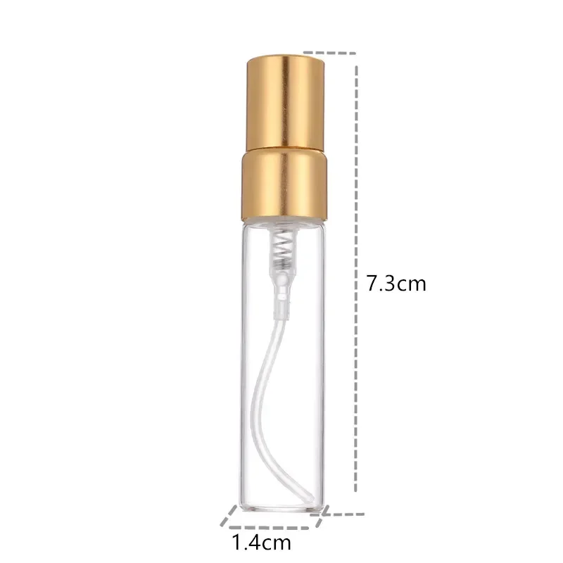 5 шт./партия прозрачные стеклянные флаконы для духов мл