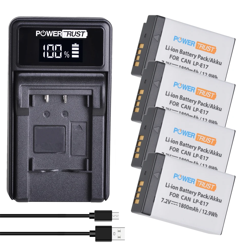 Зарядное устройство USB для батарей и светодиодов Canon EOS M3 M6 T6i T6s 750D 760D 200D 800D 8000D Kiss X8i