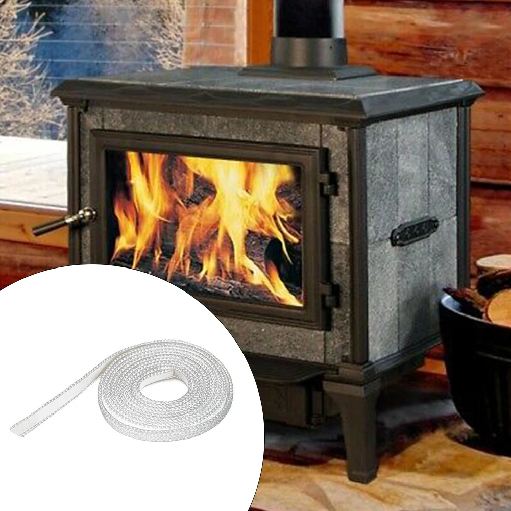 1 Pc Self-adhesive Glass Seal Pellet Stove Heating Gasket With Self-adhesive Oven Door Seal Flat Rope 15x3mm 200 250 300 400cm