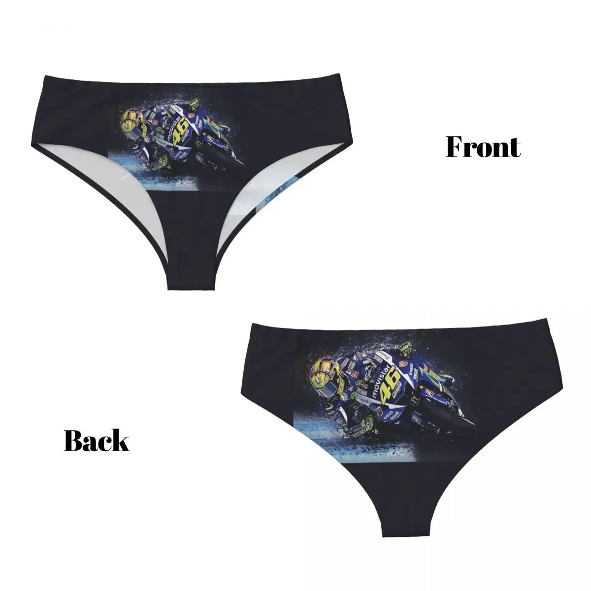 Женские трусики Rossis на заказ для гонок мотоциклах женское мягкое нижнее белье