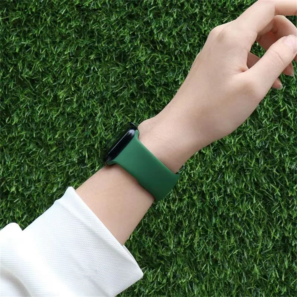 Silicone Watchband For Apple Strap 49mm 44mm 40mm 42mm 41mm Ultra 45mm 38 44 45 mm Bracelet Apple Watch Series 8 7 se 6 5 4 3