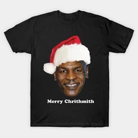 funny mike tyson merry christmas t shirt high quality cotton large sizes breathable top loose casual t shirt s 3xl
