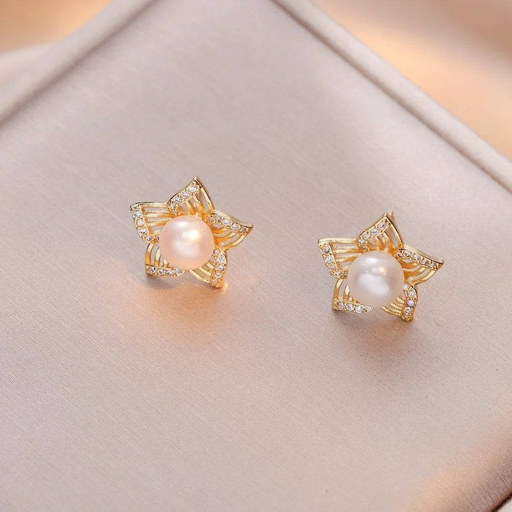 Винтажные серебряные иглы с натуральным пресноводным жемчугом для женщин модные