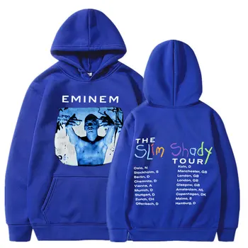 Hoodies Eminem Slim Shady Tour Double Sided Print Fashion Men Women Unisex Harajuku Vintage Oversized Sweatshirt Hoodie Clothing 5