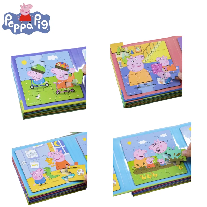 

Peppa Pig Series Peggy George Anime Cartoon Jigsaw Puzzles Educational Children's Toys Baby Early Education Magnetic Puzzles