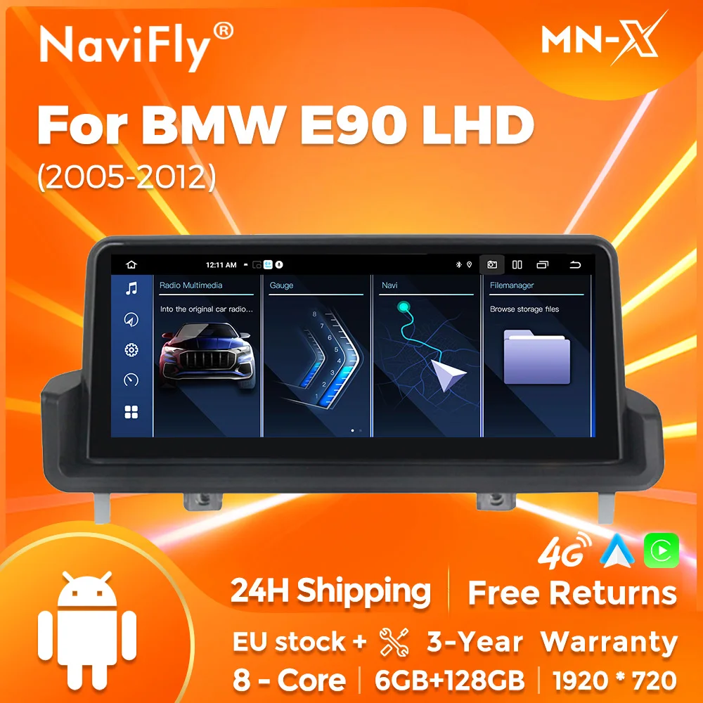 Фото Автомобильная мультимедийная система MEKEDE EU STOCK MNX Android MTK8781 для BMW E90 без экрана, 2005-2012 гг. №2