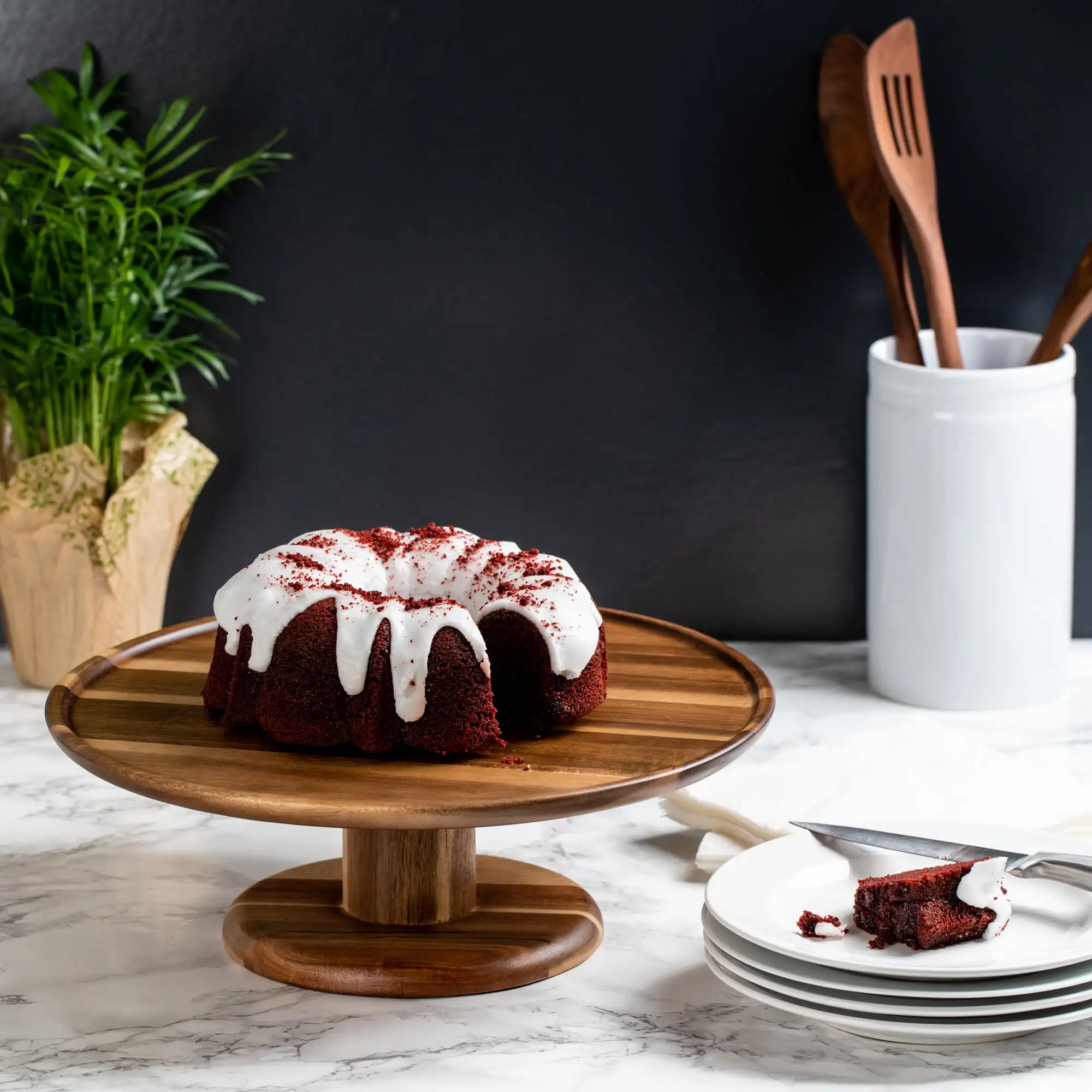 

Acacia Wood Round Cake Stand