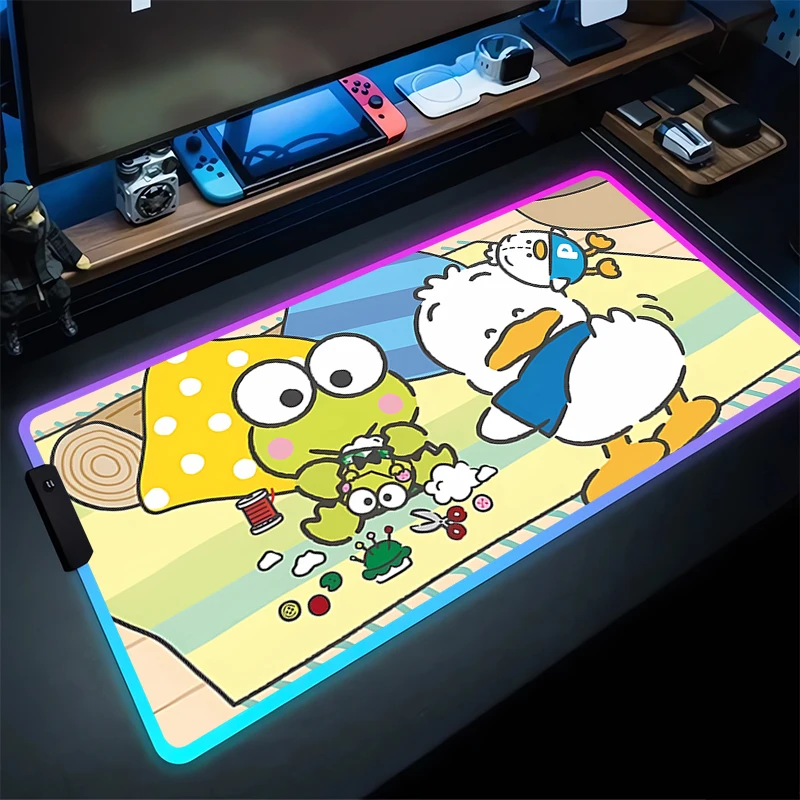 RGB большой игровой коврик для мыши kerokerokeroppl ноутбука с подсветкой клавиатуры