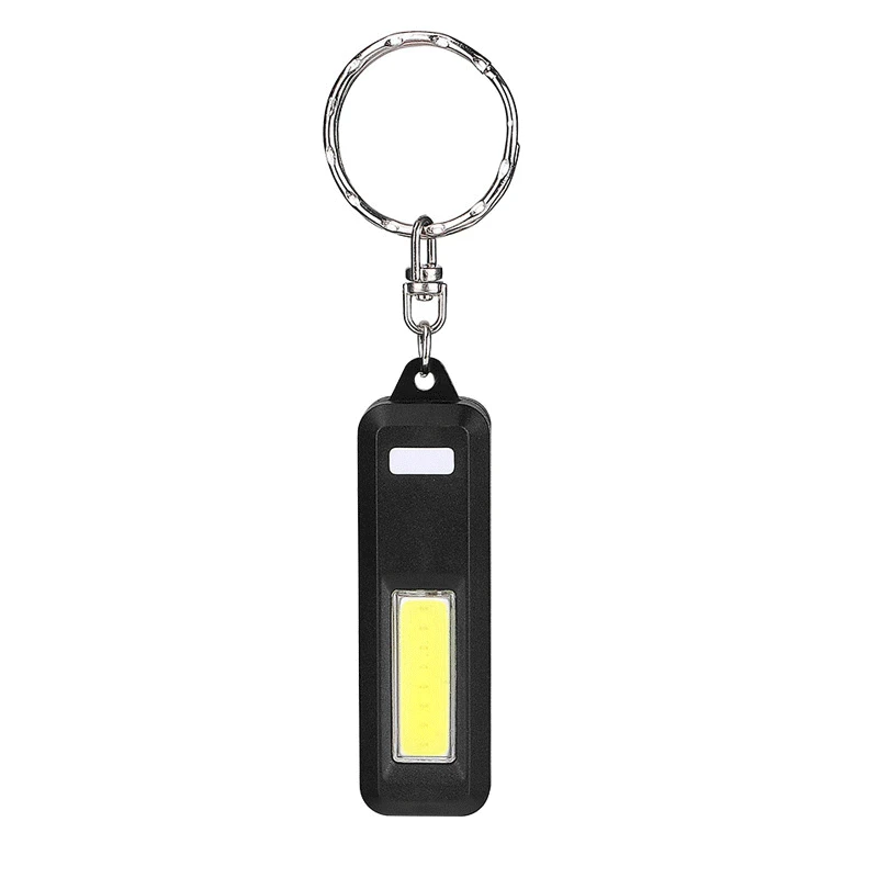 

Portable Mini COB LED Keychain Flashlight Key Chain Keyring Torch Light Lamp with Carabiner Camping Hiking Fishing, No Battery