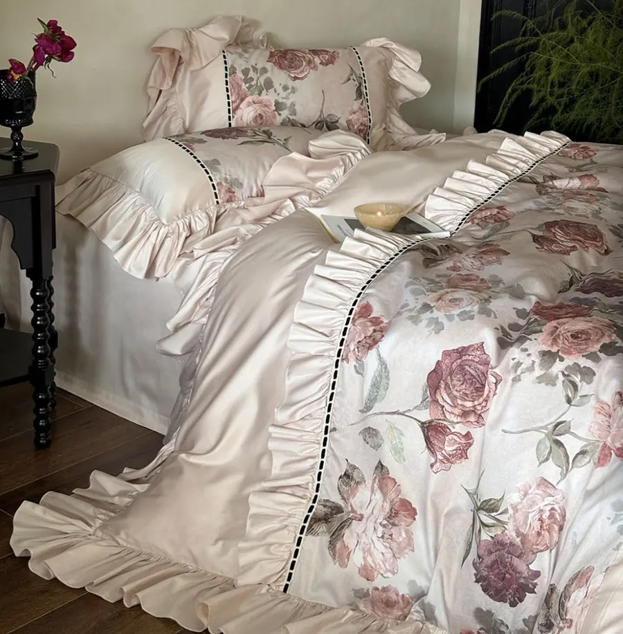 Элегантный комплект постельного белья fairyfair с цветами розы полноразмерный