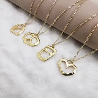 renya 2022 new design irregular metal pendants necklace geothic shape necklace for women men neutral style fashion jewelry gift