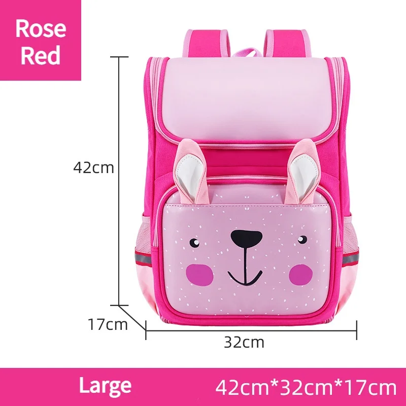 Primary School Students Children Cute Kindergarten Rabbit Space British Style Bags New Kids Girl Boy Breathable PU Backpacks Hot