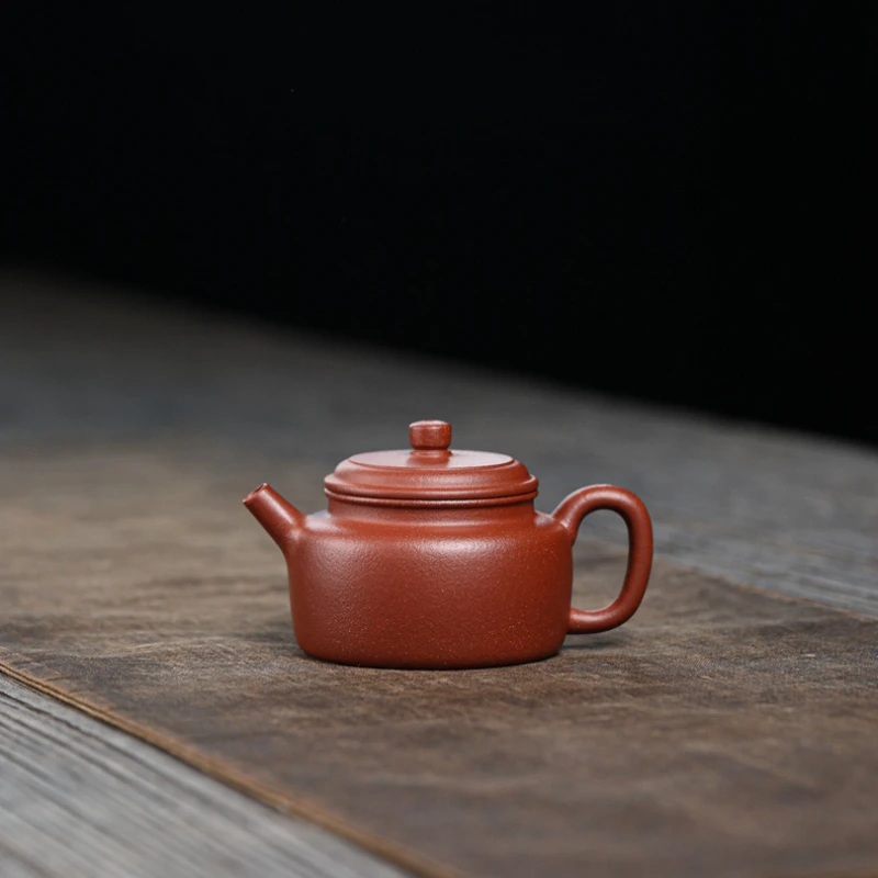 Фото Чайник ручной работы Dezhong из красной глины Цзянпо (Исинская цзыша) 150 мл, цвет Хуан Шаотянь №3