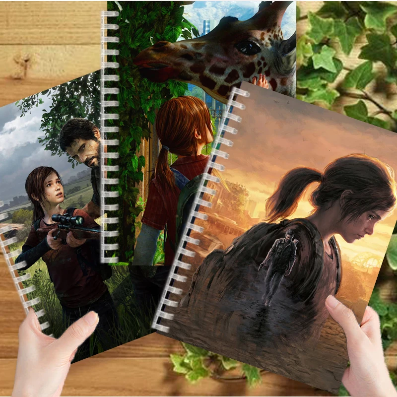 A5 Spiral Notebook The Last Of Us 2 Firefly Logo Letters Joel Ellie Tess Vintage Posters Note Book Retro Hot Game Anime Journal