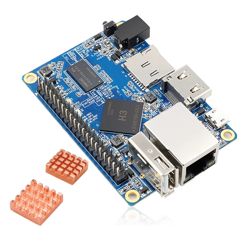 

Макетная плата для Orangepi One PC Allwinner H3 ARM, 1 Гб памяти, микроконтроллер программирования с открытым исходным кодом и радиатором