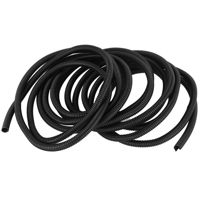 

4X 25 Ft Split Wire Loom Conduit Polyethylene Tubing Black Color Sleeve Tube
