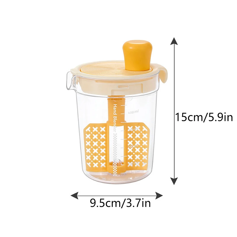 Ручная смесь для яиц с градуированной чашкой смешивания домашний миксер приправ