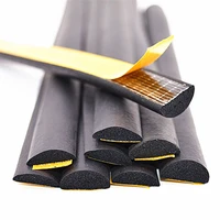 1m epdm foam seal strip for carequipment cabinet oill tank waterproof dust soundproof semicircle self adhesion strip hardware
