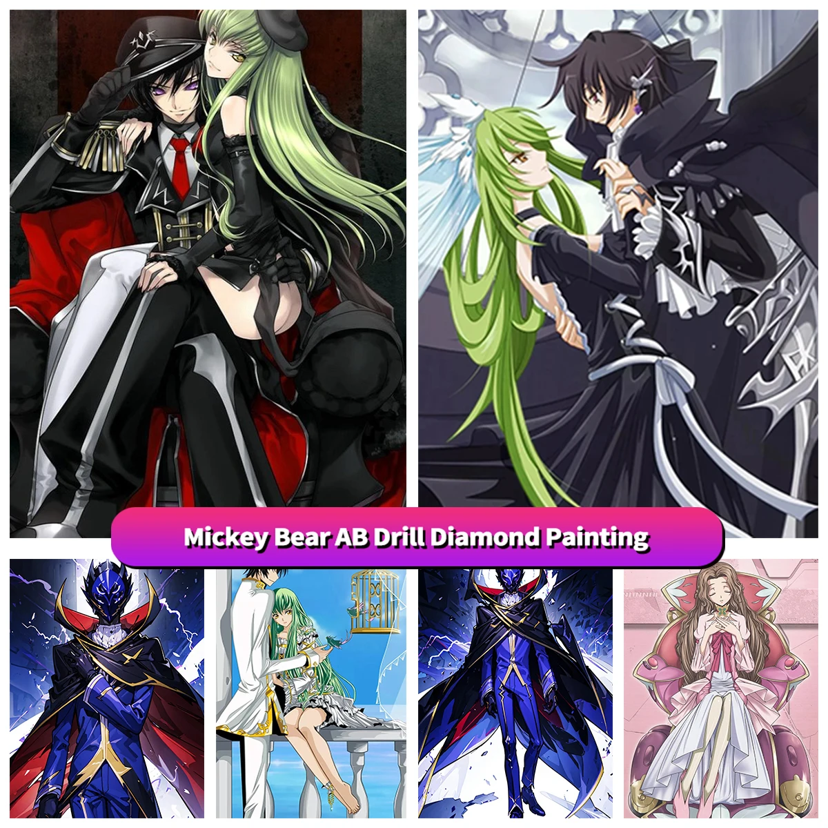 

Code Geass Lelouch Posters 5D Diamond Painting Japan Anime Diamond Mosaic Embroidery Rhinestone Childrens Gifts Home Decor Art