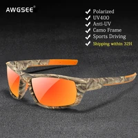polarized outdoor sports sunglasses pc camo frame for men women driving fishing hunting sun glasses 100 uv protection goggles