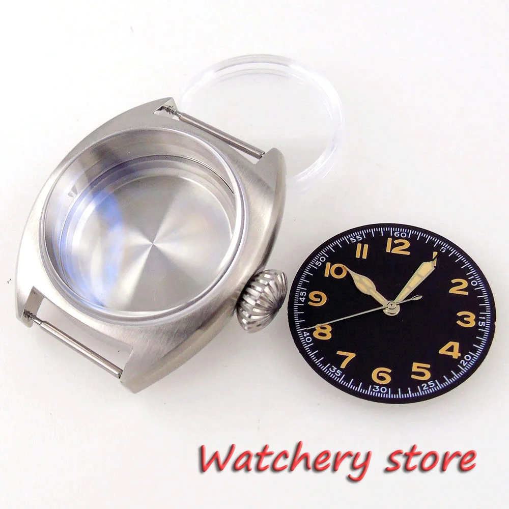 

36mm Brushed Double Dome AR Sapphire Crystals 200M Waterproof Diver Watch Case Dial For NH35 NH36 ETA 2824 PT5000 Automatic