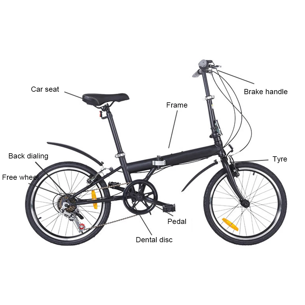 Складной велосипед 20 дюймов 6 скоростей дисковый тормоз внутренняя проводка