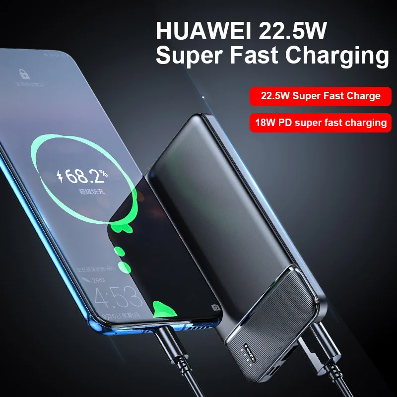 

Power Bank Portable 20000mAh PD 22.5W Powerbank Wireless Fast Charging Spare Battery Camping For IPhone HUAWEI Xiaomi