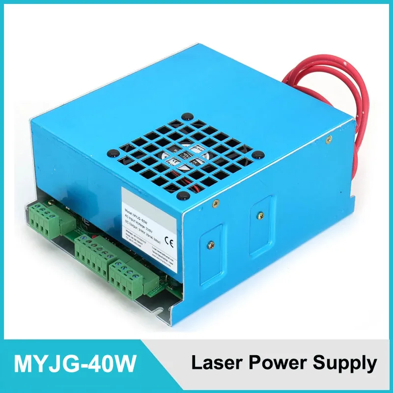 MYJG-40 CO2 Laser Power Supply 40W 110V/220V For CO2 Laser Tube High Voltage Engraving Cutting Machine