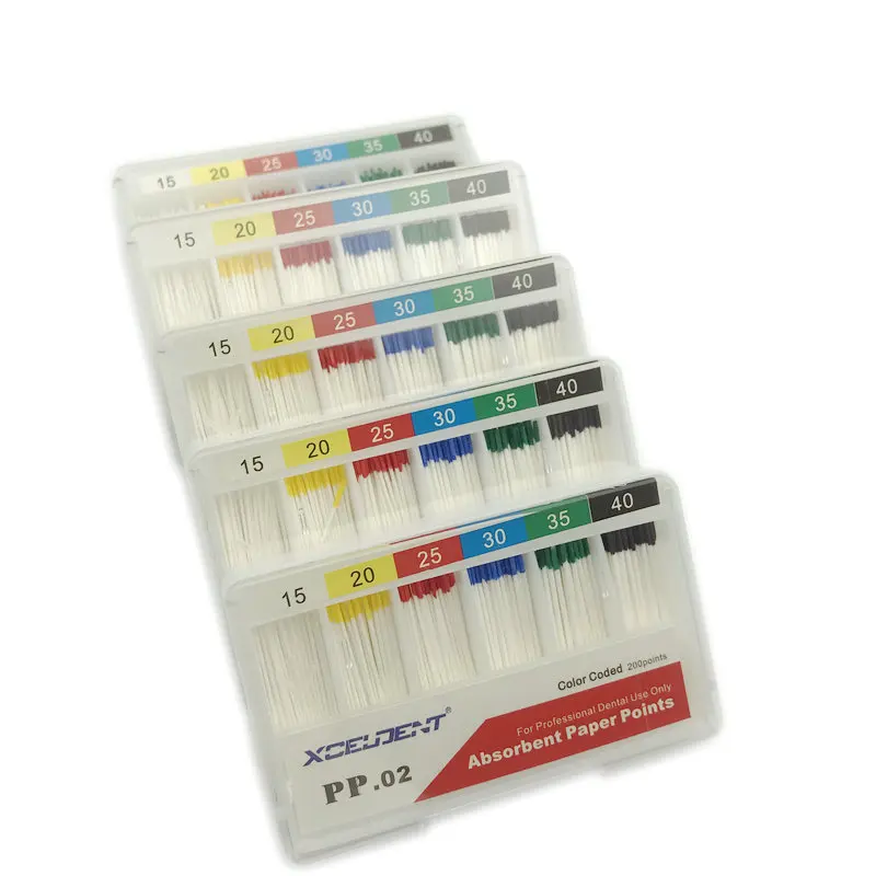 

5boxes Dental Absorbent Paper Points Root Cancel Endodontics Cotton Fiber Tips Dental Material