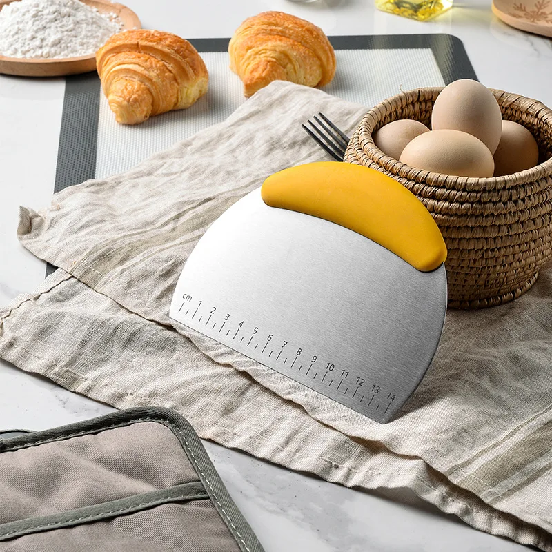 

Скребок из нержавеющей стали с градиентным резаком для теста, полукруглый инструмент для резки муки и выпечки