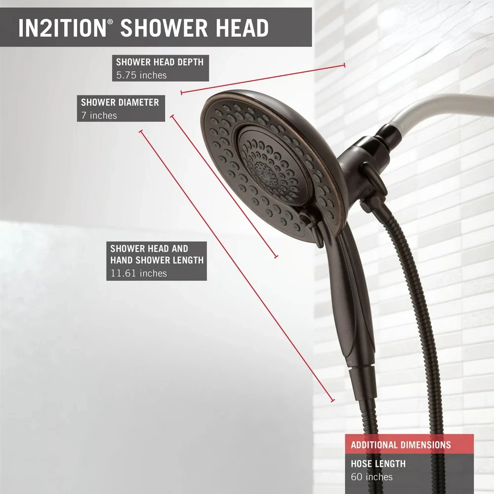 

In2itionÃÃÂ® Two-in-One Shower in Venetian Bronze 58569-RB-PK