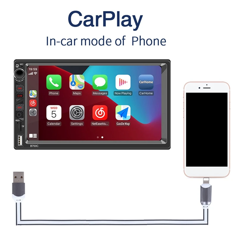 7-дюймовый мультимедийный MP5-плеер с нажимным экраном 2 Din автомобильное стерео