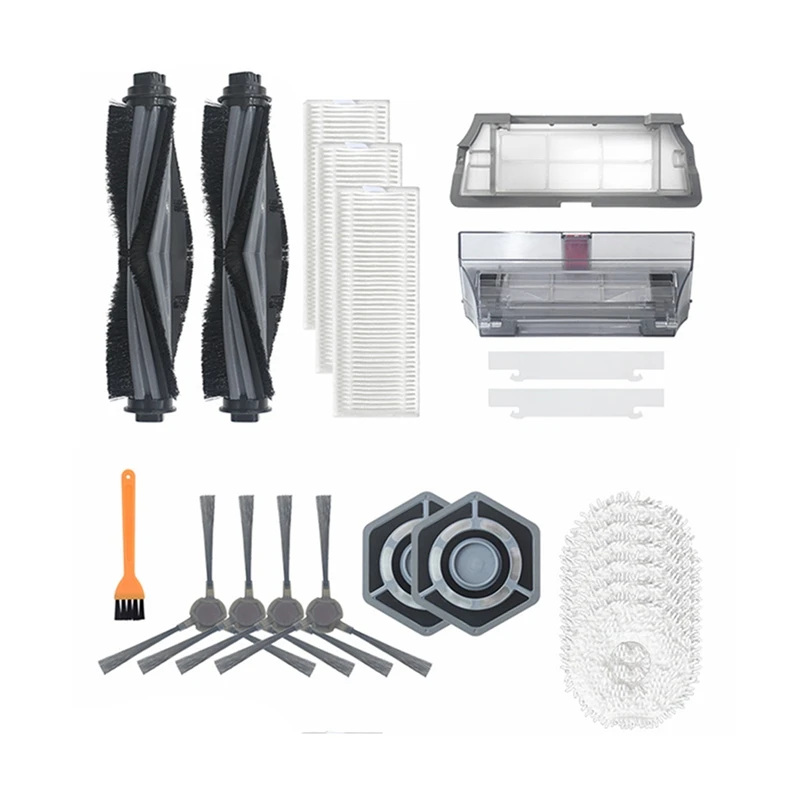 

23Pcs For ECOVACS Deebot N9+ Accessories Robot Vacuum Cleaner With Side Brush Main Brush Dust Box Filter Cleaning