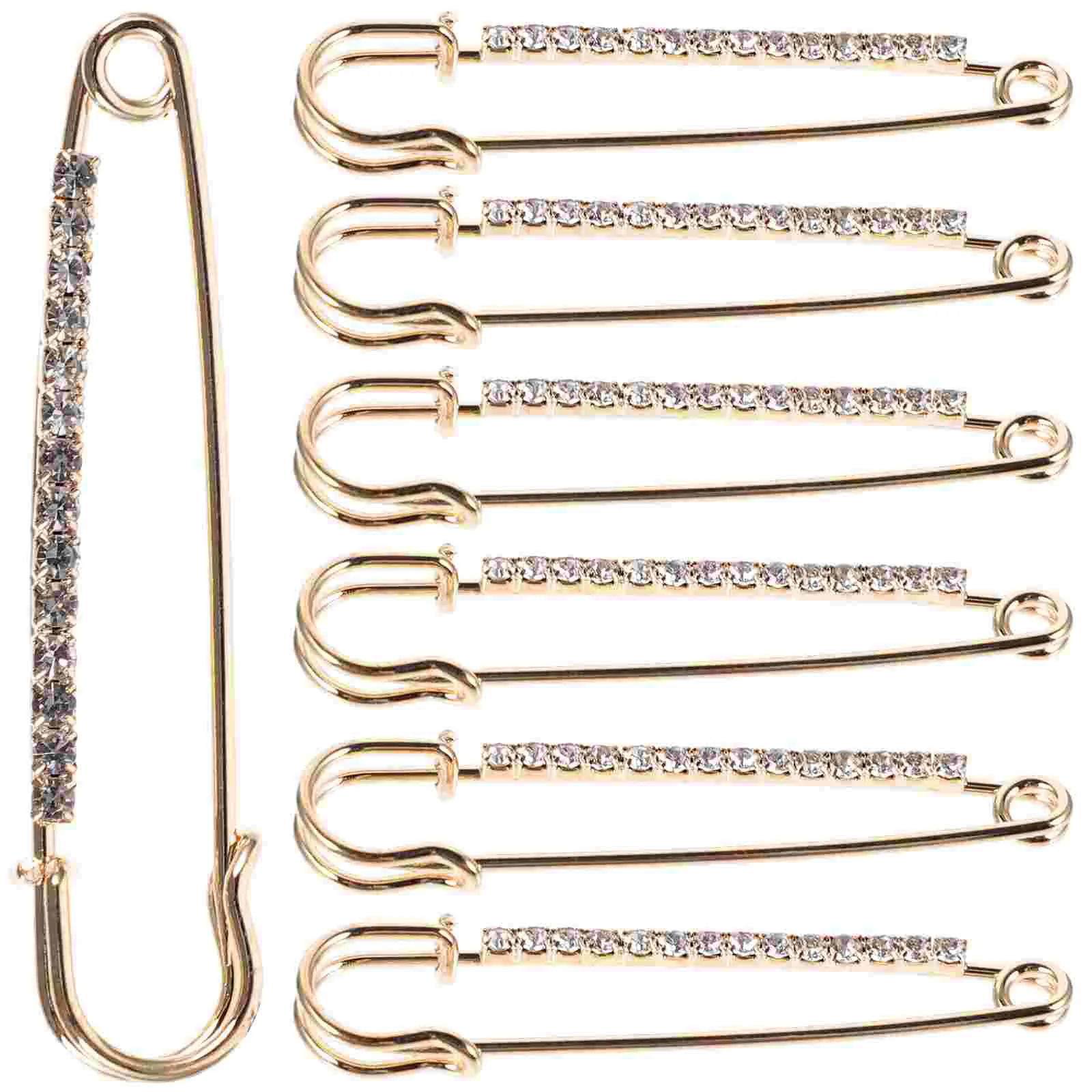 

12 Pcs DIY Craft Making Pin Safety Small Pearl Brooch Hanging Tag Clothes Fix Gold Metal Multi-function Decorative Dress Fixing