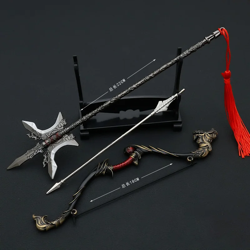 

Wo Long: Опавшая модель оружия династии, Летающий лук общего назначения, картина, халберд, металлическая модель оружия, брелок, подарки, игрушки