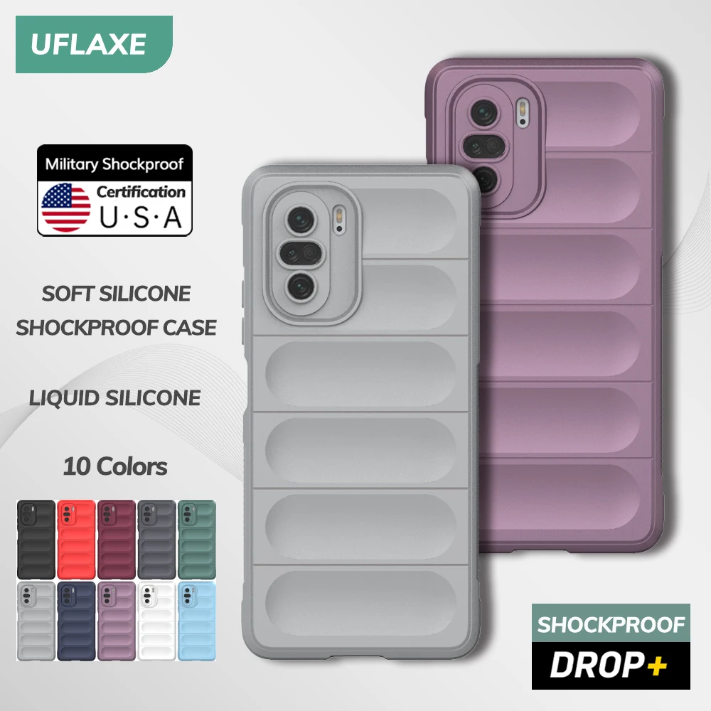 UFLAXE Original Soft Silicone Case for Xiaomi Poco F3 / Poco F3 GT Shockproof anti-slip Back Cover Casing