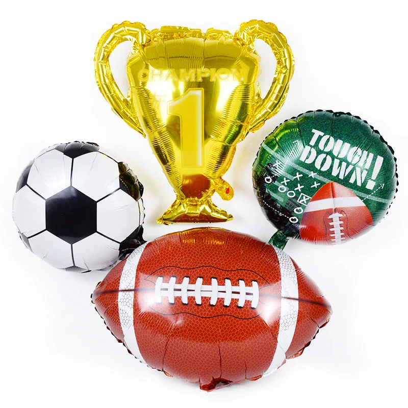 

Champion Golden Trophy Football Balloons Boy Man Birthday Party Decoration Sports Games Air Balls Globos Baby Shower Supplies