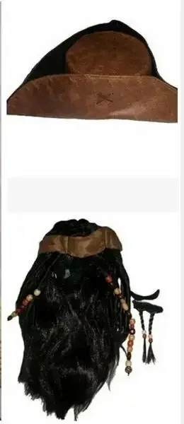 Головной убор для косплея капитана Джека Спарроу мужской парик пиратов