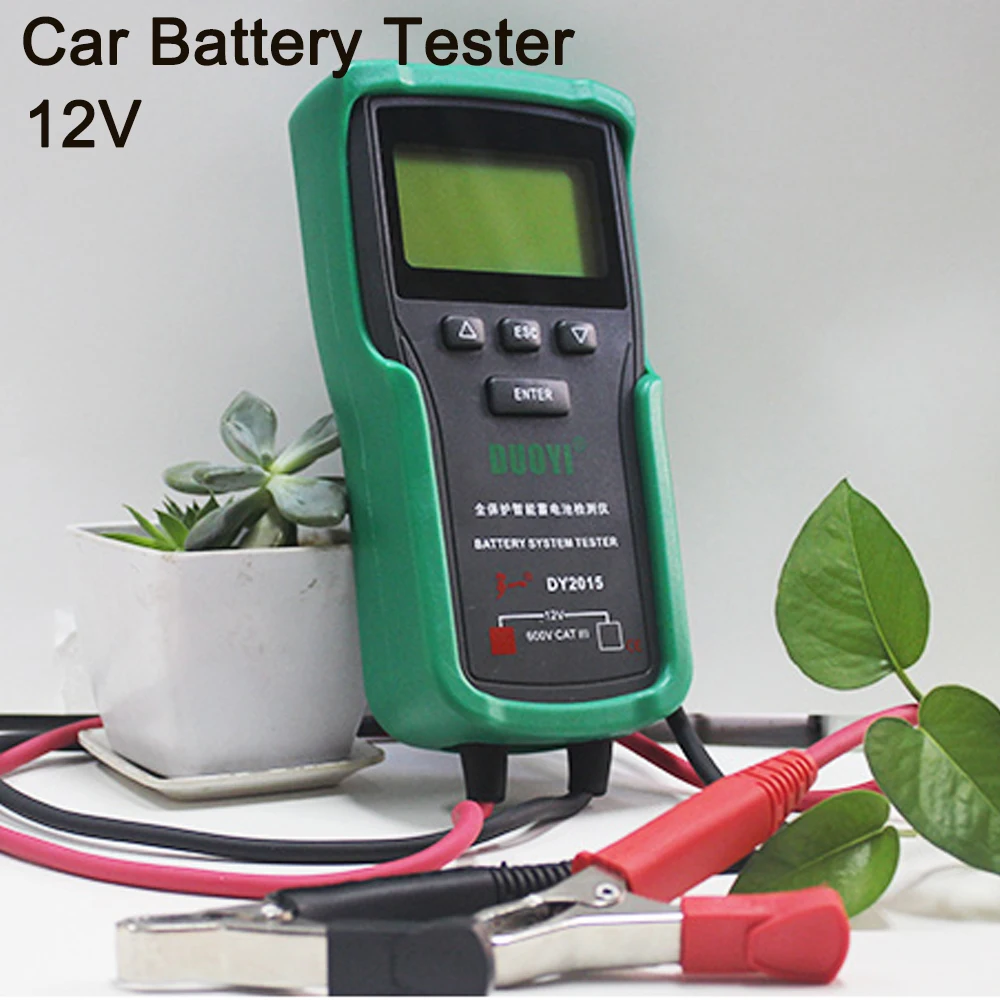 

12V 24V Car Battery Tester Digital Electrical Loading Tools Lead Acid CCA Charge Capacity Storage Test Auto Repair DY2015 DY2015