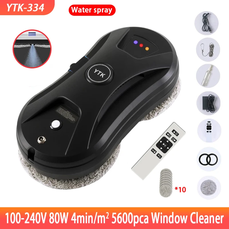 

Очиститель окон с пультом дистанционного управления, автоматический умный робот для мытья окон, стекол, зеркал, плитки