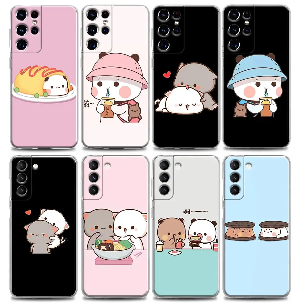 

Clear Phone Case for Samsung S22 S21 S20 S10e S10 S9 Plus Lite Ultra FE 4G 5G Soft Silicone Case Cover Cute bear Cartoon