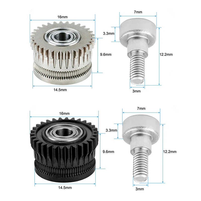 Шестерня экструдера K1C цельнометаллическая зубчатая передача филамента для Creality