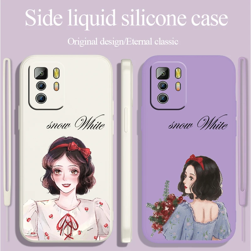 

Pretty fashionable Snow White Phone Case For Xiaomi Redmi Note 11 11S 11T 10S 10 9S 9T 9 8T 8 Pro Plus 5G Liquid Rope Cover